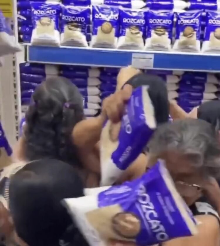 Promoção de arroz por R$2,49 causa tumulto em supermercado da Pedreira, em Belém