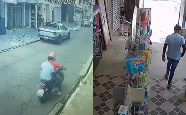 Assaltantes escapam de flagrante após viatura da Rotam passar durante roubo em loja no Reduto