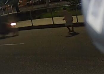 Homem aparentemente embriagado é atropelado por motocicleta na Av. 18, na Cidade Nova VII