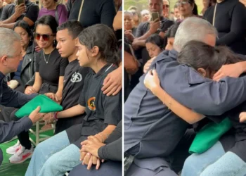 Secretário geral da PM conforta filhos de policial morto em megaoperação no Rio de Janeiro