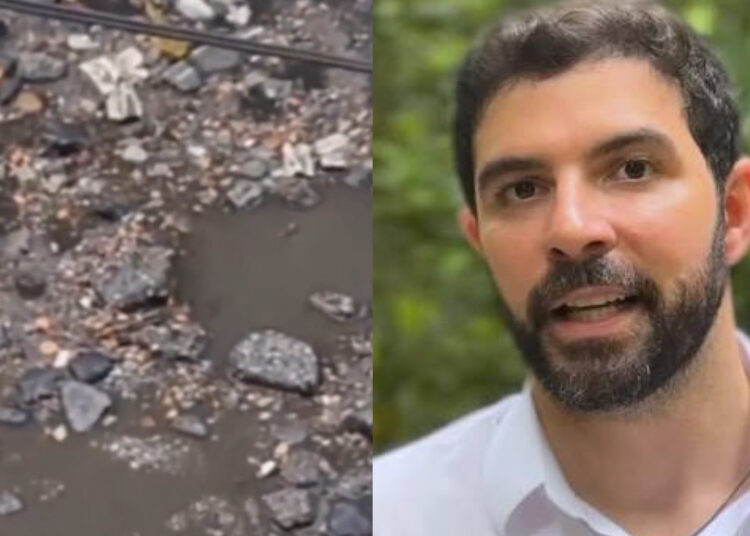 CRATERA MAQUIADA: Prefeitura de Belém é denunciada por “tapa-buraco estético” ao lado do Mercado de São Brás