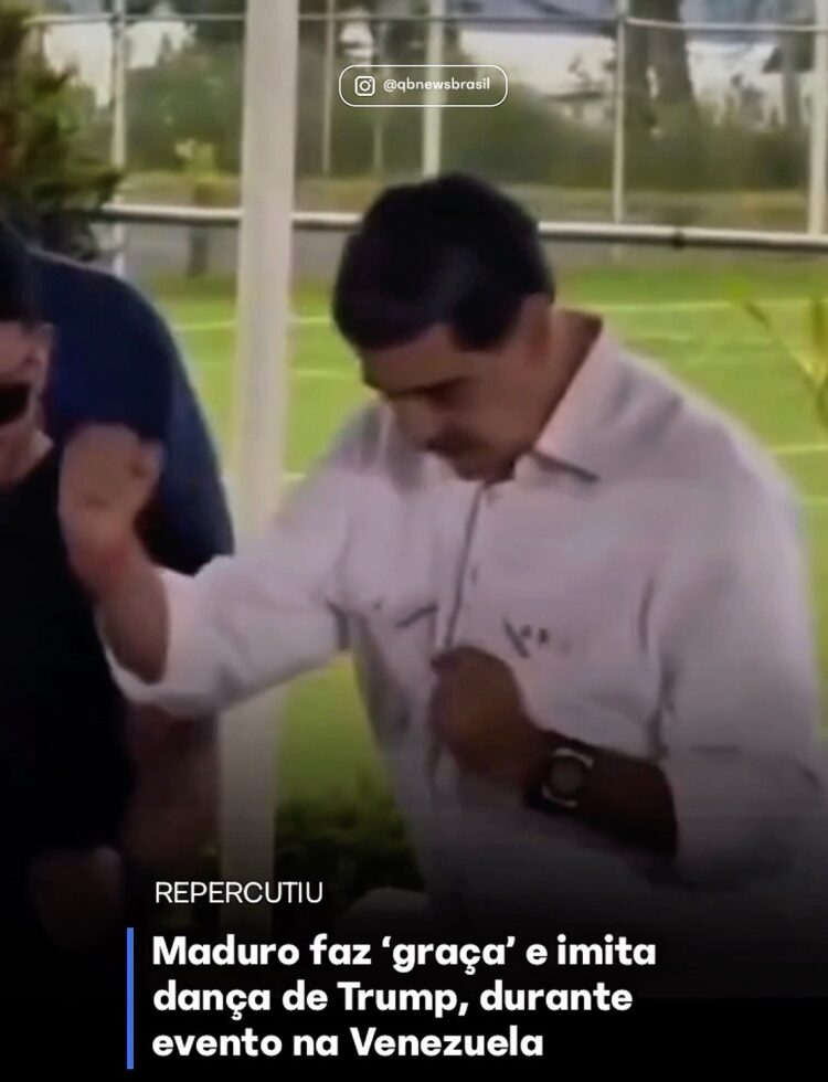 Maduro faz ‘graça’ e imita dança de Trump, durante evento na Venezuela
