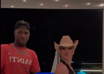 Vini Jr. posta vídeo e deixa estádio junto de Virgínia