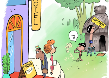 Charge sobre a COP30 em revista paulista gera revolta por estereotipar a Amazônia: “não somos índios”