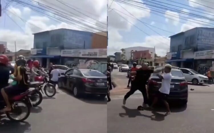 Discussã0 no trânsito termina em brig4 e tumult0 na Cidade Nova, em Ananindeua