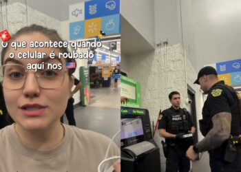 Brasileira registra ação rápida da polícia dos EUA após ter celular furtado