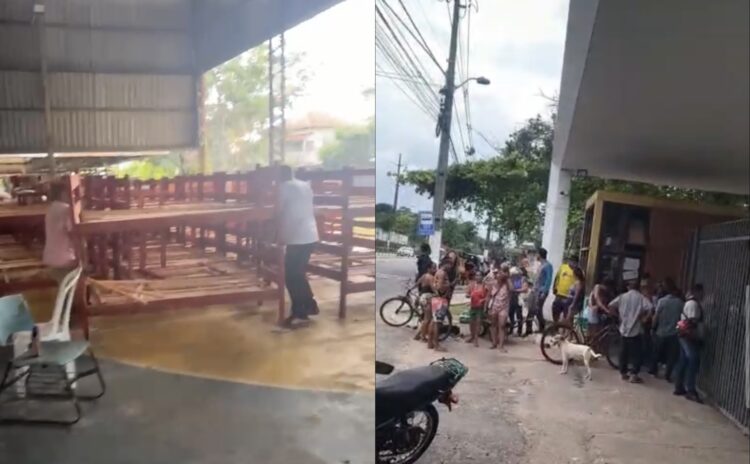 Fake news sobre doação de beliches mobiliza dezenas de pessoas em frente à EAUFPA