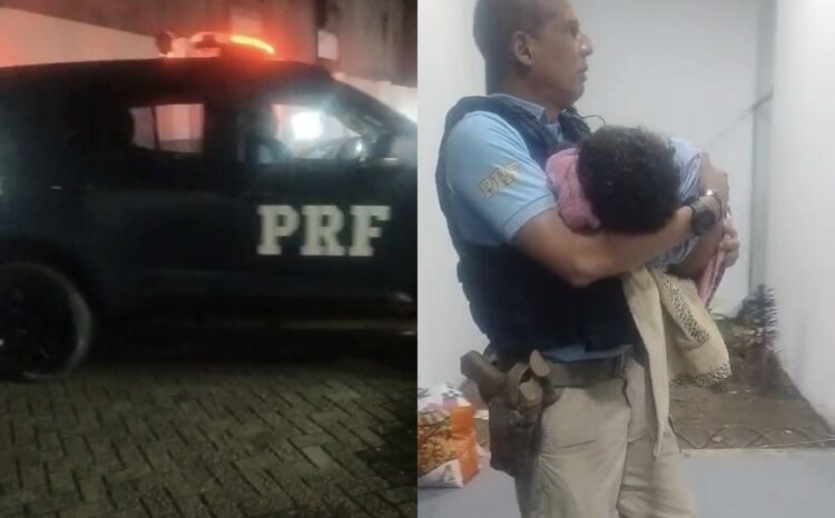 Policiais da PRF socorrem criança em convulsão a caminho da UPA da Sacramenta
