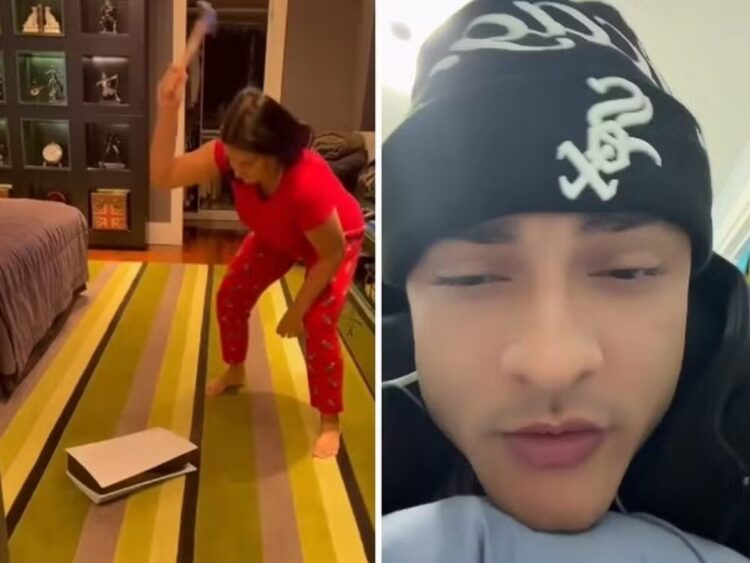 Mãe quebra videogame do filho com martelo após ser desrespeitada