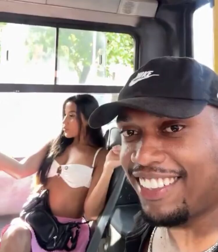 Homem viraliza ao flagrar mulher em ônibus gravando vídeo dizendo que não gosta de “homem liso”