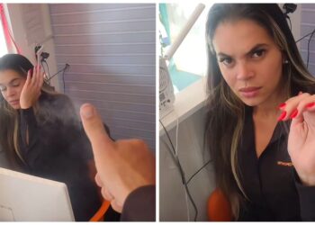 Criador de conteúdo grava vídeo com arma falsa disparando na própria namorada e é criticado na web