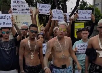 Grupo de jovens “ratos de Recife” faz manifestação contra discriminação: “Ratos Livres”