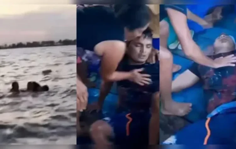 Embarcação naufraga no Rio Xingu, próximo a Porto de Moz. Adultos e crianças são resgatados