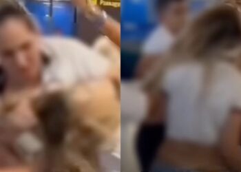 Briga entre mulheres com puxões de cabelo e gritaria chama atenção em área de desembarque do Aeroporto de João Pessoa