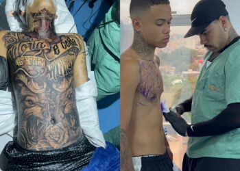 Vídeo de jovem usando anestesia geral para fazer tatuagens gera polêmica nas redes
