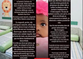 Mãe de menina relata ação estranha dentro de banheiro de shopping