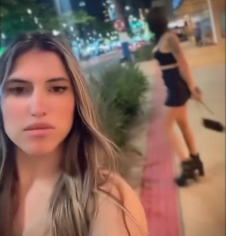 Mulher se irrita ao ver profissional do s3x0 em Balneário Camboriú e vídeo viraliza