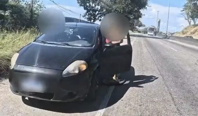 Homem chama a polícia ao achar que carro estava pegando fogo, mas passageira só estava assustada com uma barata voadora