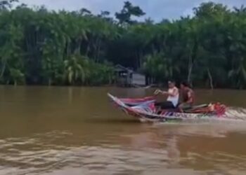 Paraense viraliza ao transformar rabeta em “jet ski” artesanal no Marajó