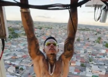Vídeo de homem fazendo calistenia em torre volta a viralizar nas redes