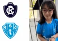 Torcedora mirim do Paysandu canta hino do Remo usando camisa bicolor e vídeo viraliza