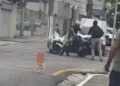 Discussão termina em agressão entre moto Uber e motociclista no Reduto