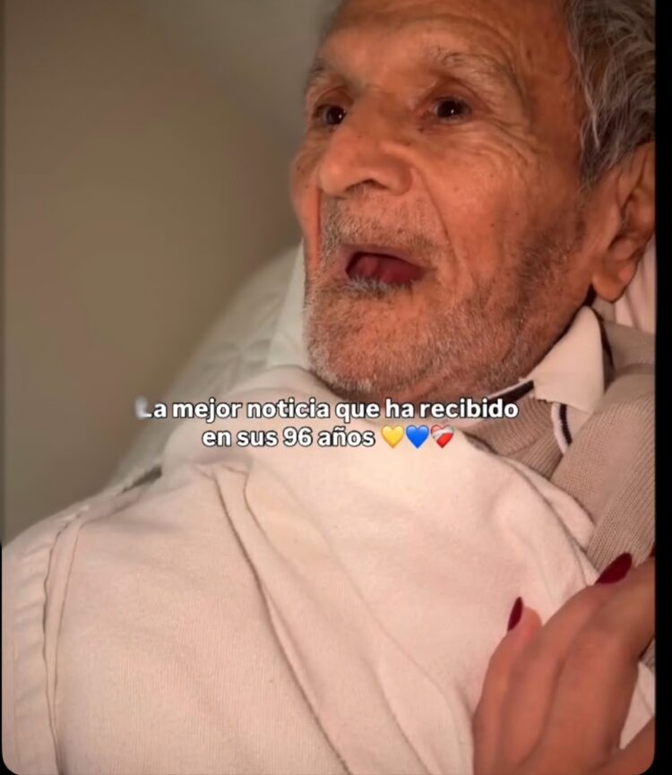 Mulher mostra reação emocionante de avô venezuelano de 96 anos ao saber da prisão de Maduro