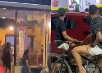 Garçons trocam socos após discussão na Orla de Icoaraci