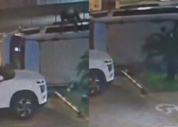 Van capota e cai em cima de mulher na BR-316, em Ananindeua. Motorista foge do local