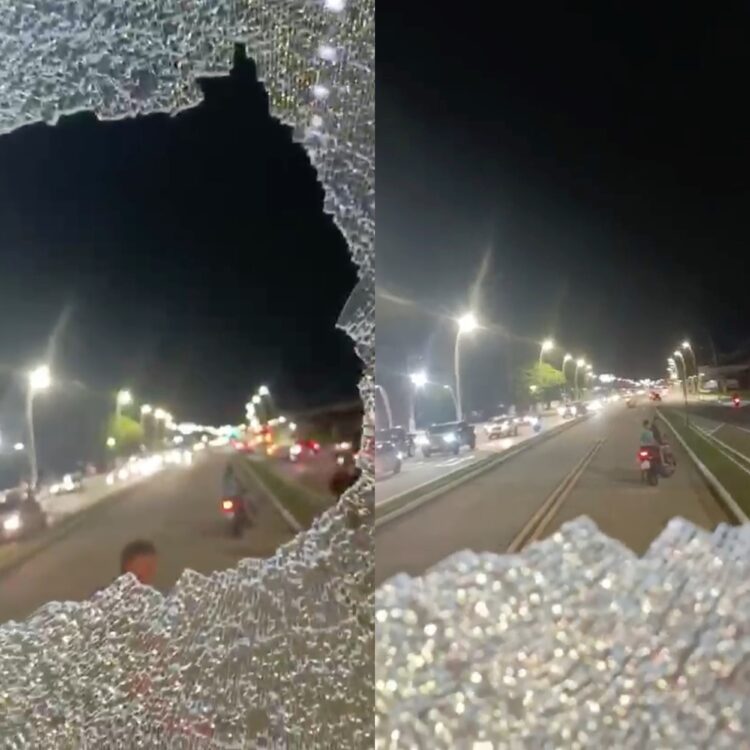 Ônibus de Outeiro é atacado por supostos integrantes de torcidas organizadas e passageiros entram em desespero