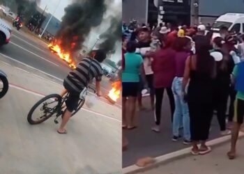 Protesto de moradores interdita BR-316 nos dois sentidos em frente ao bairro do Aurá