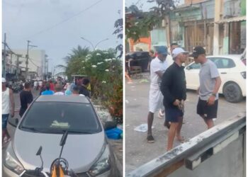 Confusão, correria e arma à mostra marcam fim de festa de aparelhagem na Orla do Jurunas, em Belém