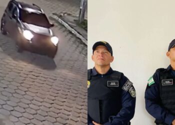 Câmeras mostram perseguição de carro preto a guardas antes de execução com fuzis em Portel