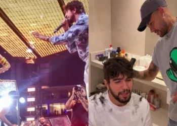 Após aposta com Anitta, Nattan raspa o cabelo e Neymar Jr. assume a máquina