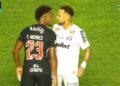 Neymar se envolve em confusão, simula agressão e leva cartão amarelo em Santos x Vasco