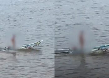 Homem nu faz gestos obscenos em rabeta no Marajó e vídeo viraliza