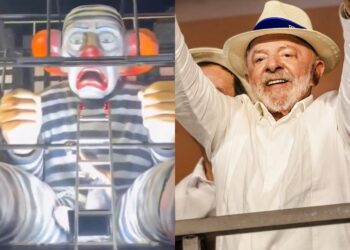 Vídeos mostram Bolsonaro ridicularizado em desfile da Niterói. Bloco usa carro alegórico de “palhaço preso”