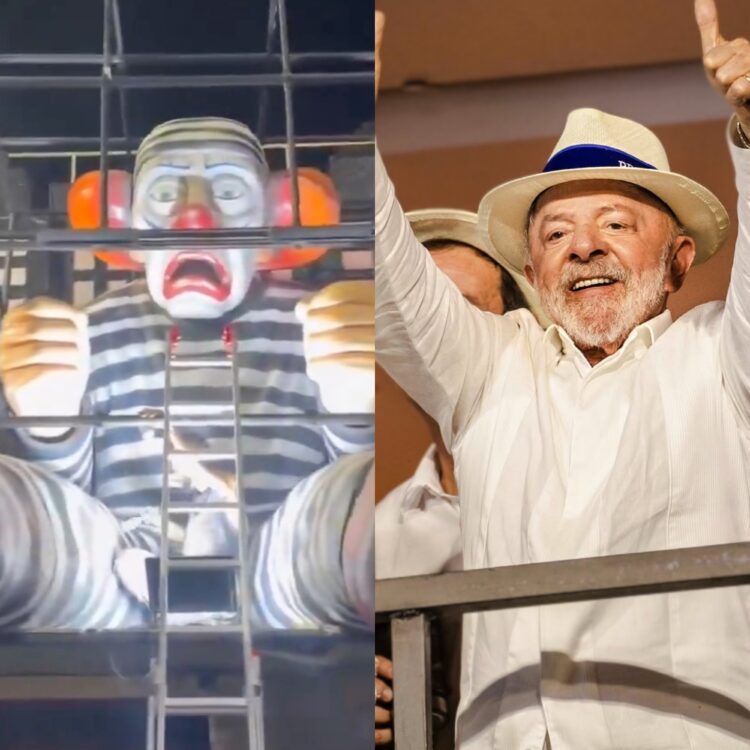 Vídeos mostram Bolsonaro ridicularizado em desfile da Niterói. Bloco usa carro alegórico de “palhaço preso”