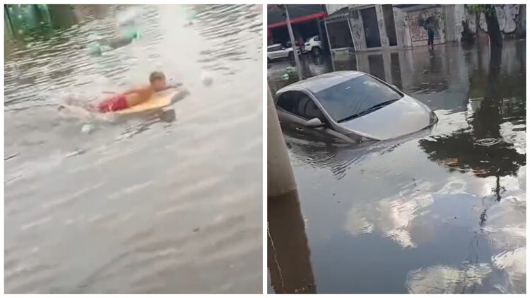 Após forte chuva, alagamentos causam transtornos e trânsito lento na capital