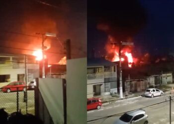 Incêndio destrói casas na Pedreira e mobiliza Bombeiros na madrugada em Belém