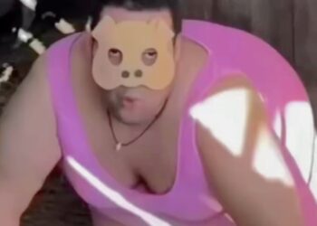 Homem viraliza ao dizer que “se identifica com animais” e gravar vídeos em chiqueiro