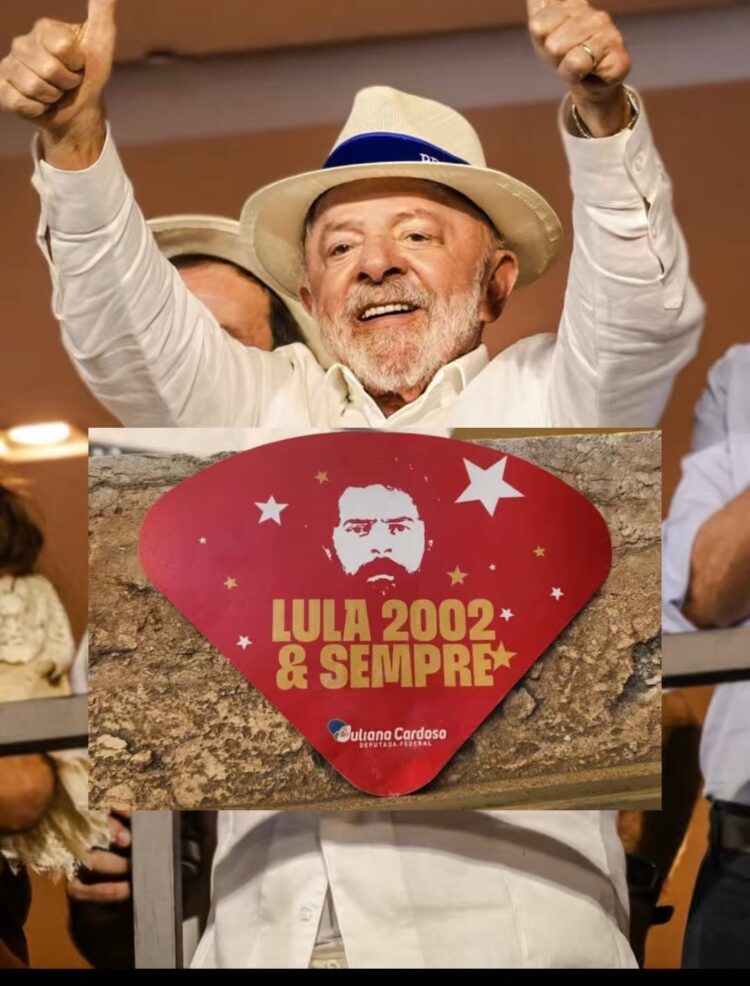 Material pró-reeleição de Lula foi distribuído durante o Carnaval em São Paulo