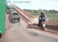 Novas imagens revelam momento em que caminhões e moto são lançados durante desabamento de ponte entre TO e MA
