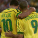 Expressões de Ronaldo e Rivaldo em treino da Seleção viralizam nas redes