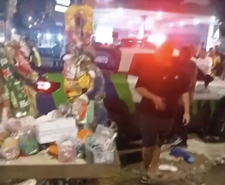 Viatura da Segbel atinge vendedores ambulantes durante evento de Carnaval na Pedreira