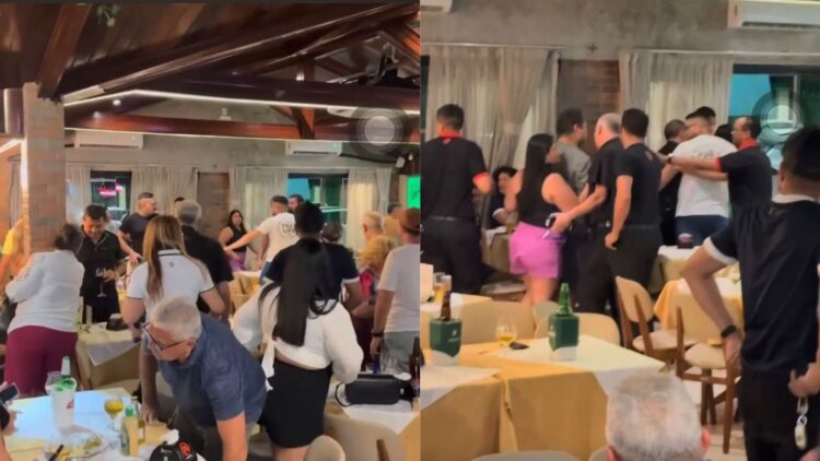 Briga entre torcedores do Remo e Paysandu termina com arma apontada, em restaurante
