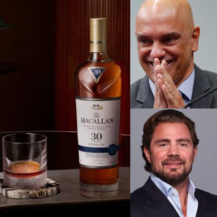 Moraes, Vorcaro e Andrei da PF degustaram whisky Macallan de 600 mil dólares juntos, em Londres