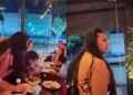 Trans conhecida como “Valkirão” confronta homem em restaurante após caso secreto ser exposto diante da família
