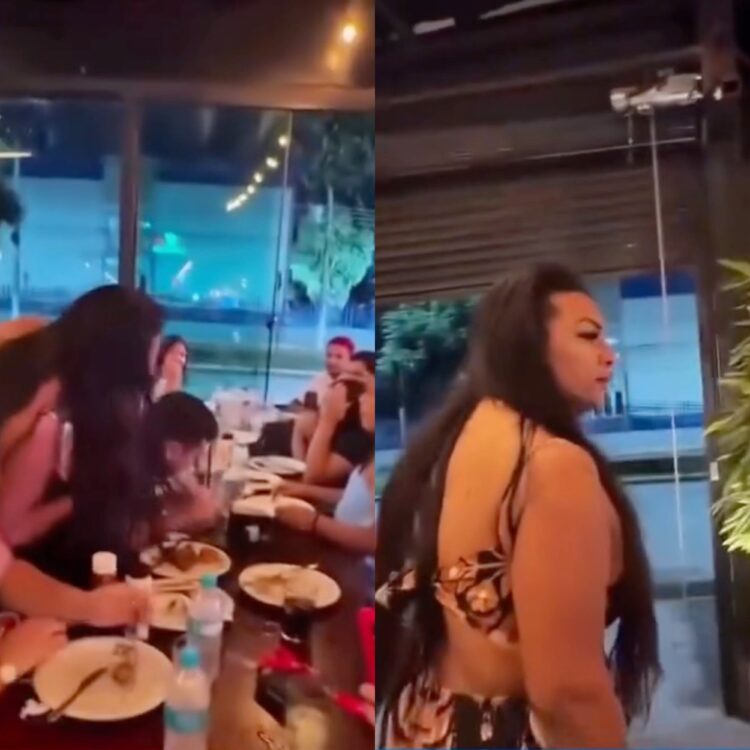 Trans conhecida como “Valkirão” confronta homem em restaurante após caso secreto ser exposto diante da família