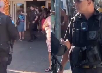 No Rio de Janeiro, PM é acusado de jogar spray de pimenta de forma “descontrolada” em pessoas no shopping de Madureira